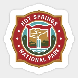 Hot Springs National Park Red Emblem Sticker